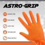 XL Orange Nitrile Disposable Gloves - 100 Pack