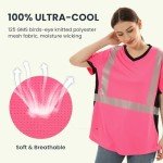 Women's High Visibility Pink T-Shirt - 4XL