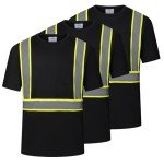 High Visibility Quick-Dry Safety T-Shirts - 3 Pack