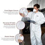 YIBER Heavy Duty Disposable Hazmat Suit - 7 Sizes
