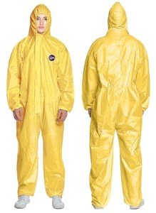 Disposable Hazmat Suits - Yellow Protective Coveralls
