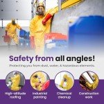 Disposable Hazmat Suits - Yellow Protective Coveralls