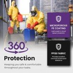Disposable Hazmat Suits - Yellow Protective Coveralls