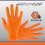 XL Orange Nitrile Disposable Gloves - 100 Pack