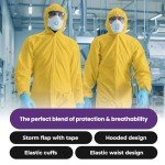 Disposable Hazmat Suits - Yellow Protective Coveralls