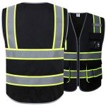 High Visibility Safety Vest with 9 Pockets