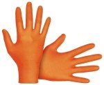 XL Orange Nitrile Disposable Gloves - 100 Pack