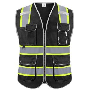 High Visibility Reflective Safety Vest with 8 Pockets