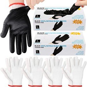 200 Pcs Disposable BBQ Nitrile Gloves Set
