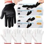 200 Pcs Disposable BBQ Nitrile Gloves Set