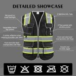 High Visibility Reflective Safety Vest with 8 Pockets