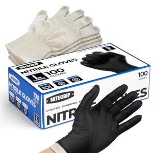 BBQ Gloves Set with Cotton Liners & Nitrile