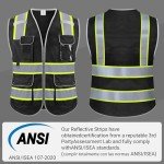 High Visibility Reflective Safety Vest with 8 Pockets
