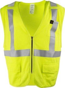 Flame-Resistant Class 2 Safety Vest with Zipper