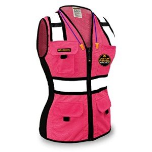 Pink Lady Safety Vest for Women - 9 Pockets