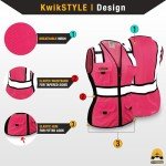 Pink Lady Safety Vest for Women - 9 Pockets