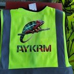 AYKRM Logo Black Safety Vest for Outdoor Use