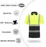 High Visibility Reflective Polo Shirt - ANSI Class 2