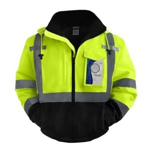 Hi-Vis Waterproof Reflective Rain Jacket for Men