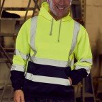 Men's Class 3 Reflective Safety Hoodie - Hi Vis