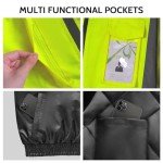 Hi-Vis Waterproof Reflective Rain Jacket for Men