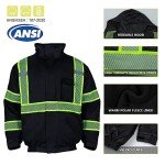 Men's Hi-Vis Reflective Winter Safety Jacket