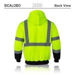 High Visibility Fleece Lined Safety Hoodie for Men