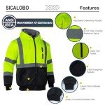 High Visibility Fleece Lined Safety Hoodie for Men