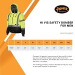 Men's Waterproof Hi-Vis Safety Bomber Jacket