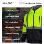 High Visibility Fleece Lined Safety Hoodie for Men