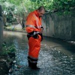 Waterproof ANSI Rain Pants - Black/Orange 3X-Large