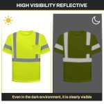High Visibility Quick Dry Safety T-Shirts - Lime