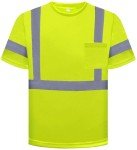 High Visibility Quick Dry Safety T-Shirts - Lime