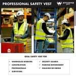High Visibility Safety Vest with 9 Pockets - Yellow