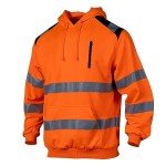 High Visibility Safety Hoodie for Men - Orange