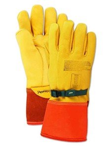 Leather Lineman Electrical Protector Work Gloves - Size 10
