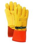 Leather Lineman Electrical Protector Work Gloves - Size 10