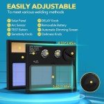 TRQWH Solar Auto Darkening Welding Helmet with Light