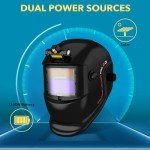 TRQWH Solar Auto Darkening Welding Helmet with Light