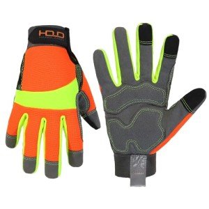 Hi-Vis Reflective Safety Work Gloves - Large