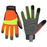 Hi-Vis Reflective Safety Work Gloves - Large