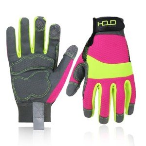 Hi-Vis Pink Women's Safety Work Gloves
