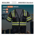High Visibility Safety Vest for Men - 10 Pockets