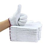 6 Pairs White Knit Safety Work Gloves