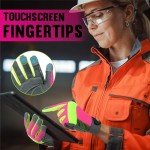 Hi-Vis Pink Women's Safety Work Gloves