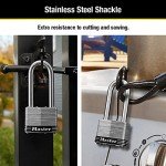 Stainless Steel Outdoor Padlock Keyed-Alike - 4 Pack