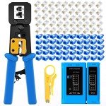 RJ45 Crimping Tool Set with Connectors and Tester