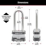 Master Lock Outdoor Padlock with Key, Silver