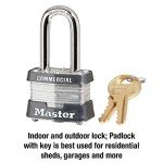 Master Lock Outdoor Keyed Padlock, Silver