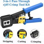 RJ45 Crimping Tool Set with Connectors and Tester